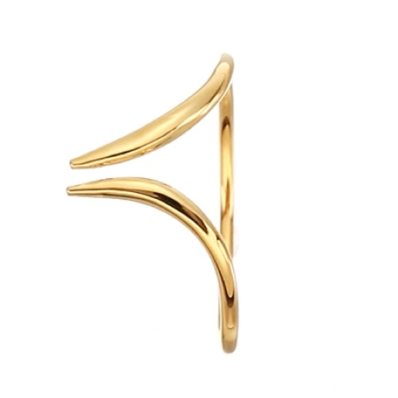 jules smith // adjustable dainty gold curved ring - Picture 4 of 7